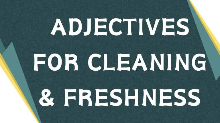 Descriptive Adjectives for Cleaning: A Comprehensive Guide