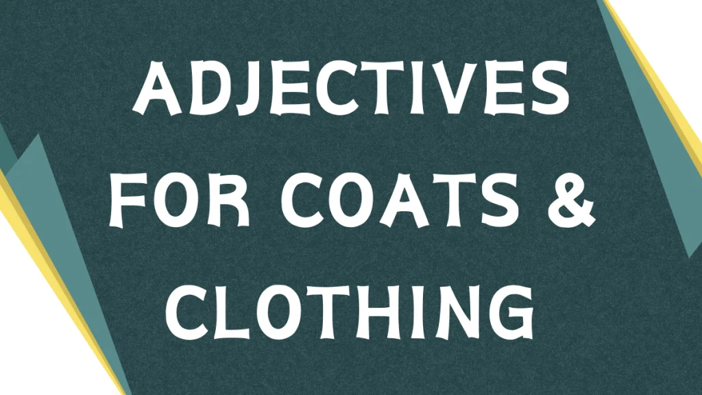 Descriptive Adjectives for Coats: A Comprehensive Guide