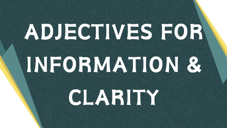 Informative Adjectives: A Comprehensive Grammar Guide Informative Adjectives: A Comprehensive Grammar Guide