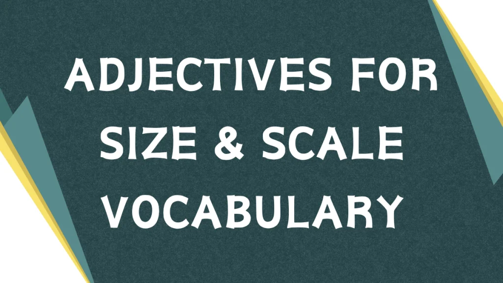Mastering Size Adjectives: A Comprehensive Guide