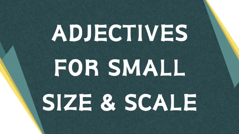 Describing Dimensions: A Guide to Adjectives for "Small" Describing Dimensions: A Guide to Adjectives for "Small"