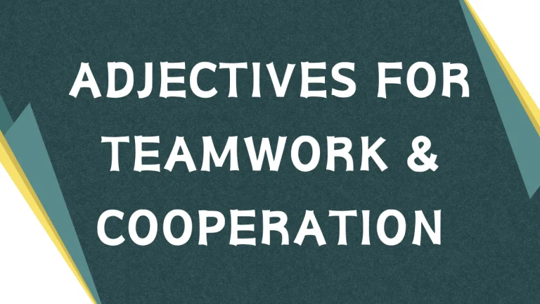 Describing Teamwork: Adjectives for Cooperation