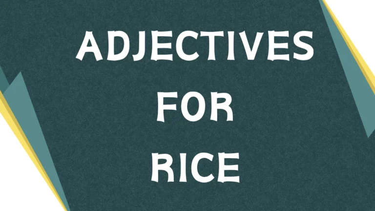 Describing Rice: A Guide to Adjectives for Rice